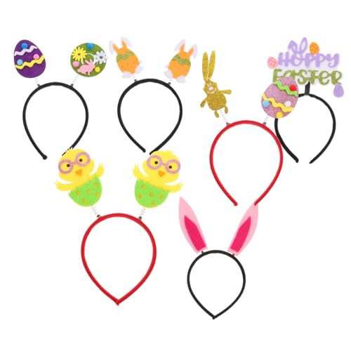 Mikinona Girls Party Kostüm Charmantes Kinder Hühnereier Zubehör Haarreifen Delikates Stirnbänder für Haarbandgeschenk Cosplay Blumenhaariefen Ostern Kaninchen Kopfschmuck Haarband von Mikinona
