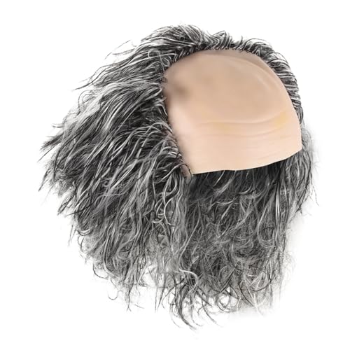 Mikinona Alter Mann Perücke Glatze Perücke Cosplay Männer Halloween Kostüm Zubehör von Mikinona