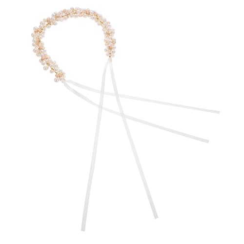 Mikinona Haarband Stirnband Perlenstirnband Brautkopfschmuck graceling dirndl elegant hüt Strass-Stirnband Damenstirnbänder für das Haar Mädchen Kopfbedeckung Zubehör Zink von Mikinona