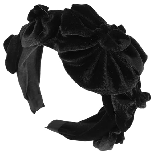 Mikinona Haarband für Damen Breiter Haarreif Goldsamt Modisches Accessoire für Partys Cosplay und Täglichen Gebrauch Farbe Zufällig Zufällige Farbe von Mikinona