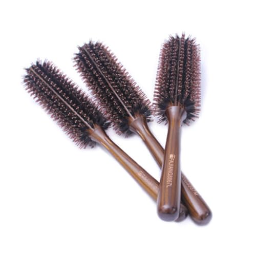 Mikinona Runde Haarbürste Mit Holzgriff Und Naturborsten Für Styling Von Locken Entwirrung Glättung Und Frizz-reduktion Für Frauen Und Männer Modell von Mikinona