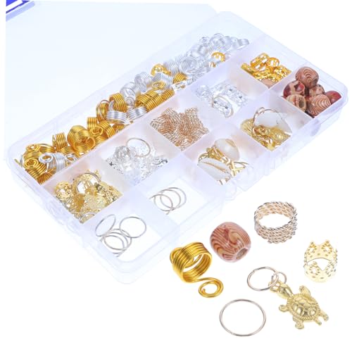 Mikinona 158stücke Dreadlocks Schmuck Und Haarschmuck Langlebigen Haar-braid-ringen Für Frisuren Und Stilvolle Haar-accessoires von Mikinona