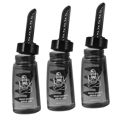 Mikinona Haargelbehälter Haarwachsgel Haargel Breiter Zahnkamm für Applikatorflasche mit Gel Pflegegel Wachs Frauen Gelflasche Kamm Haarwachs Haarstyling Leere von Mikinona