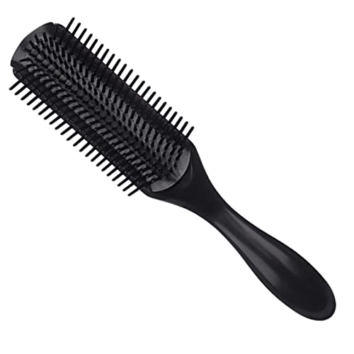 Mikinona Stylingbürste Für Lockiges Haar 9-reihige Bürste Kamm Haarbürste Für Damen Und Herren Schwarz Einfach Zu Verwenden von Mikinona