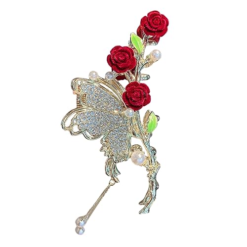 Mikinona Haarklammern Mit Blumenmuster Für Frauen Aus Metall Geeignet Für Langes Und Normales Haar Zum Ordentlich Halten Im Alltag Und Besonderen Anlässen von Mikinona