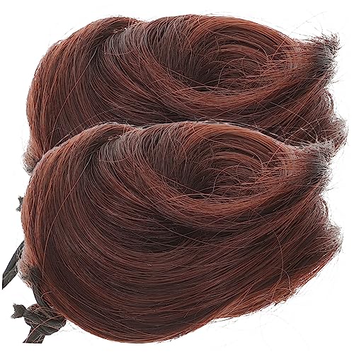 Mikinona 2 Stück Pferdeschwanz-chignon-haarknoten-extensions Hochsteckfrisur-haarteil Für Frauen Fake-dutt-haarspange Für Tanz Cosplay Hochzeit von Mikinona