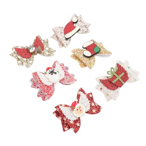 Mikinona Haarschleifen-clip-set Glitzernde Weihnachtsschleifen Haarspangen Weihnachts-haarhalter Für Frauen Mädchen Jungen Und Mädchen von Mikinona