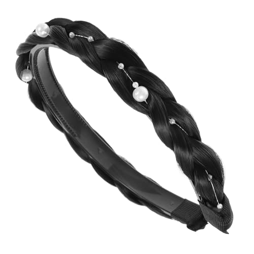 Mikinona Perlen Stirnband Für Damen Geflochtenes Haarband Mit Perlen-verzierung Modisches Zopfstirnband Für Täglichen Gebrauch Und Verschiedene Anlässe von Mikinona