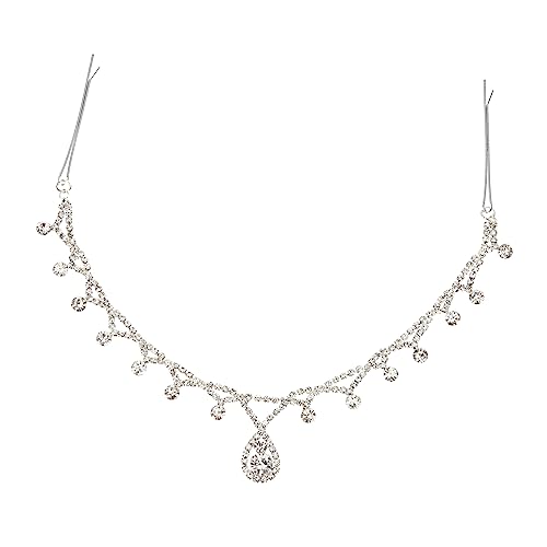 Mikinona Kopfbedeckung Mit Strass-kette Modischer Kopfschmuck Für Damen Für Hochzeitsfeiern von Mikinona