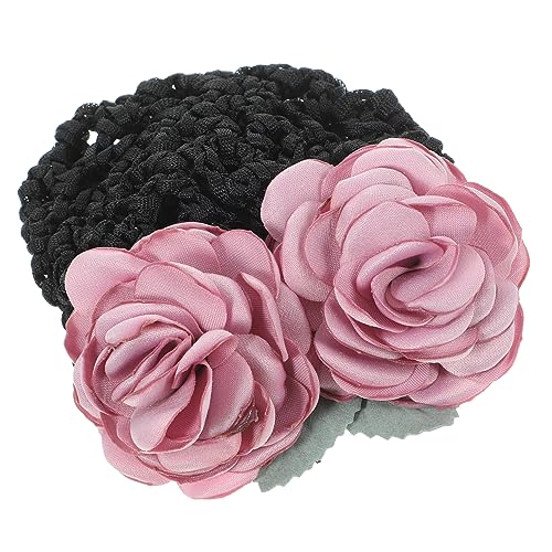 Mikinona Haarspange Haarnetz Form Haarschmuck für Damen Netze schleifen haarspange Haarabdeckung Ballett-Haarknoten-Abdeckung Ballett-Dutt-Abdeckung Haarnetz-Ballett-Dutt Stoff Violett von Mikinona