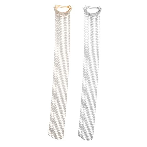 Mikinona 2stücke Langhaar-tassel-haarclips Mit Strass Vintage Ponytail-haarspangen Für Hochzeits-haaraccessoires Und - Für Bräute Und Mädchen von Mikinona