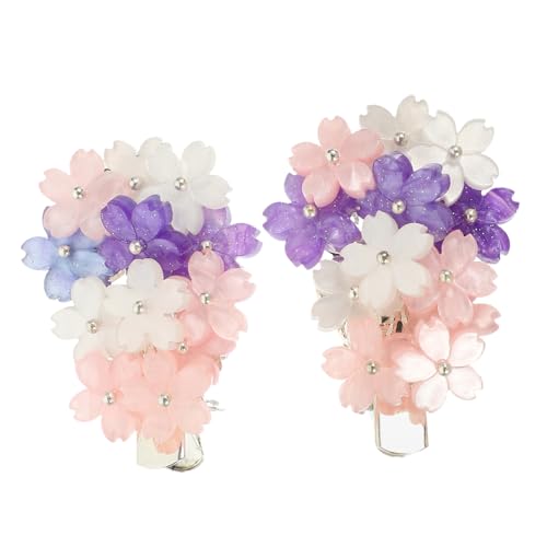 Mikinona Haarspangen für Kinder Haarschmuck-Accessoires Strass stilvolle Haarspangen Blumen-Alligator-Haarspangen Haarklammer Haarnadel Hanfu Kopfbedeckung Zubehör Fräulein von Mikinona