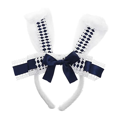 Mikinona Bunny Ears Stirnbänder Aus Kaninchenohr Stirnbänder Für Mädchen Tier Haarreif Mit Schleife Kopfbedeckung Für Party Festival von Mikinona