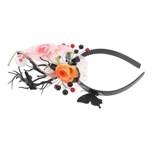Mikinona Hirschgeweih-stirnband Halloween-kopfbedeckung Halloween-totenschädel-design Stirnband Mit Geweih-elementen Für Kostümpartys Tag Der Toten Cosplay Und Themenveranstaltungen von Mikinona