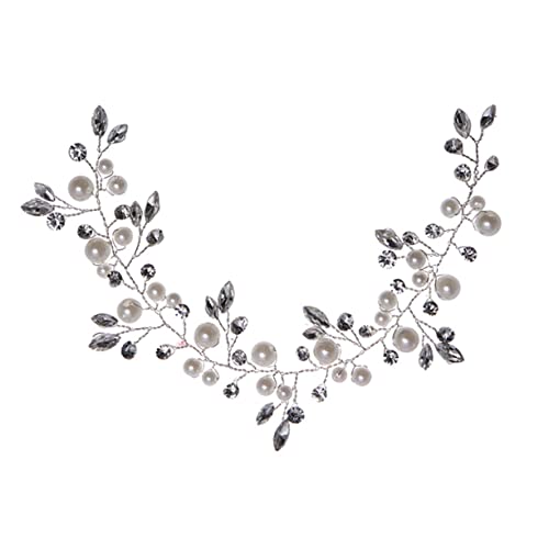 Mikinona Hochzeits Stirnband mit Perlen und Strass Haaraccessoire für Bräute und Partys Modisches Haarschmuck für Besondere Anlässe Langlebig und Hautfreundlich von Mikinona