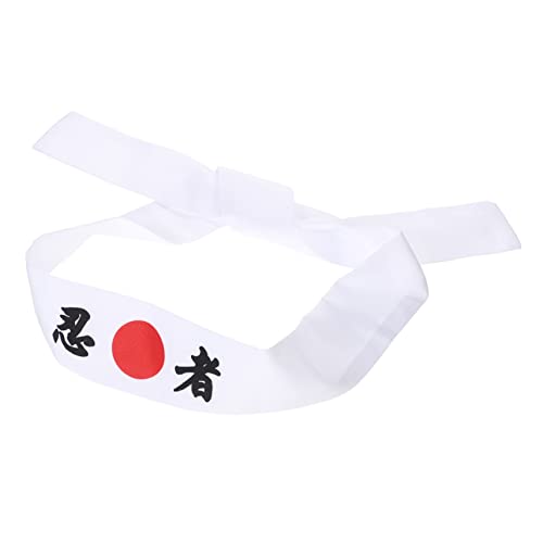 Mikinona Japanisches Stirnband Hachimaki Atmungsaktives Haarband für Sushi Einheitsgröße Schweißabsorbierend Hautfreundlich für Männer und Kinder Kopfbedeckung für Küche von Mikinona