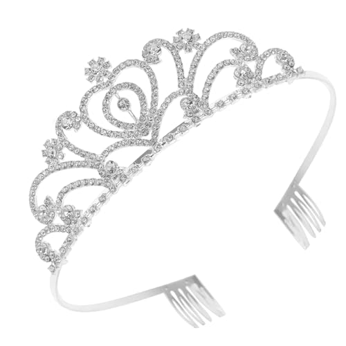 Mikinona Strasskrone Mit Kamm Für Brautkopfschmuck Hochzeitskrone Haarschmuck Für Brautkleider Kopfschmuck-accessoire von Mikinona