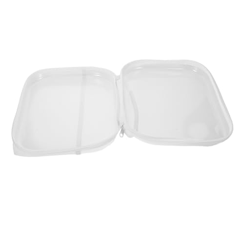 Mikinona Klarer Harter Pet-Kunststoff-aufbewahrungskoffer mit Reißverschluss Stoßfest Leichter Organizer für Reisen Kosmetik Schreibwaren Vielseitiger Schutz Mittlere von Mikinona