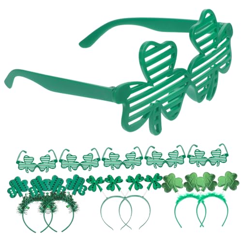 Mikinona Kleeblattbrille Für St Patrick's Day Party Brillengestelle Aus Stoffmaterial Haarband-requisite Für Feiertagsdeko Party-accessoire Für Foto-requisiten Mikinona Kleeblattbrille Für St Patrick's Day Party Brillengestelle Aus Stoffmaterial Haarband-requisite Für Feiertagsdeko Party-accessoire Für Foto-requisiten von Mikinona