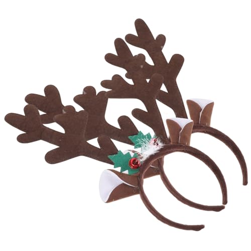 Mikinona 2stücke Deer Horn Haarband Für Cosplay Und Multifunktionales Tragbares Haaraccessoire Für Weihnachten Geburtstagsfeiern Und Maskenbälle von Mikinona