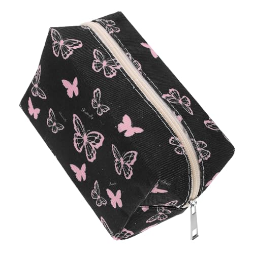 Mikinona Kosmetiktasche Taschen Gesteppt Frauentasche Reisetasche Für Damen Make-up-Tasche Reisen Make -up -Beutel Schminktasche Mit Reißverschluss Reißverschlusskosmetikbeutel Schwarz Cord von Mikinona