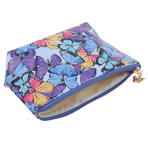 Mikinona Kosmetiktasche mit Schmetterlingsmuster Make Up Aufbewahrungstasche für Damen für Toilettenartikel und Kosmetik Leicht und Langlebig Mit Reißverschluss zum Sicheren Verschließen von Mikinona