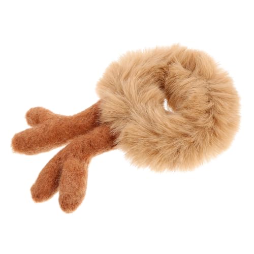 Mikinona Kreative Weihnachts Haaraccessoires für Kinder mit Hirschmotiv Flauschige Haarringe Elastische Haargummis Stylische Pferdeschwanzhalter für Mädchen von Mikinona