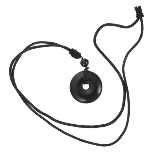 Mikinona Kristallanhänger Halskette aus Schwarzem Edelstein Langlebig und Vielseitig Einzigartiges Design für Festival accessoire Geeignet für Damen Herren Mädchen und Schmuckliebhaber von Mikinona