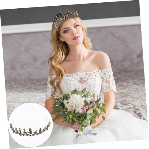 Mikinona Kristallbesetzte Braut Tiara Haarschmuck Leichtes Vintage Wedding Headpiece Stirnband Damen für Hochzeit und Feier von Mikinona