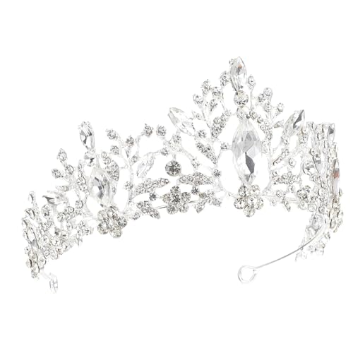 Mikinona Krone Braut Stirnband Strass Hochzeit Brautkrone Frauen Hochzeitskrone Haarschmuck Tiara Hochzeit Prop von Mikinona