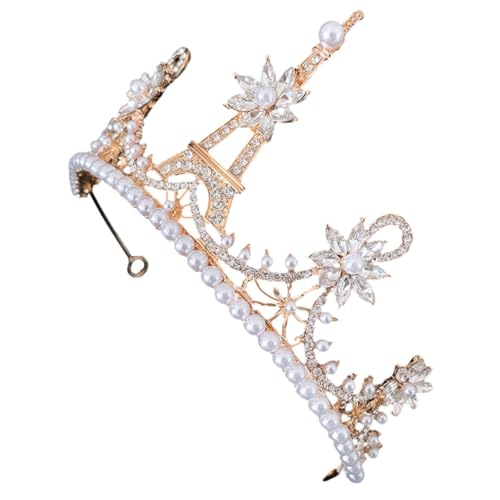 Mikinona Krone Haarreif mit Perlen für Perfektes Kopfschmuck Accessoire für Hochzeiten Partys und Cosplay Leicht Komfortabel Langlebig von Mikinona
