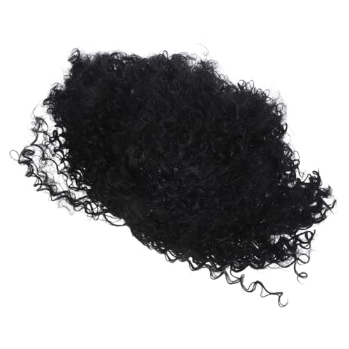 Mikinona Kurz Schwarze Afro Perücke Damen Herren Hochtemperaturfaser Kurze Lockige Afro Cosplay Haarteil Modisch Vielseitig Party Karneval Halloween von Mikinona