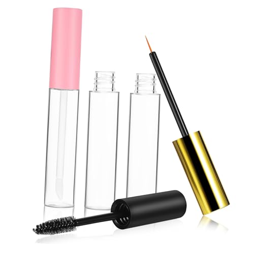 Mikinona Leeres Kosmetikset Teilig Mascara Tube Eyeliner Wasserfest Lipgloss Behälter mit Applikatorstab Transparent für DIY Make Up Unterwegs von Mikinona