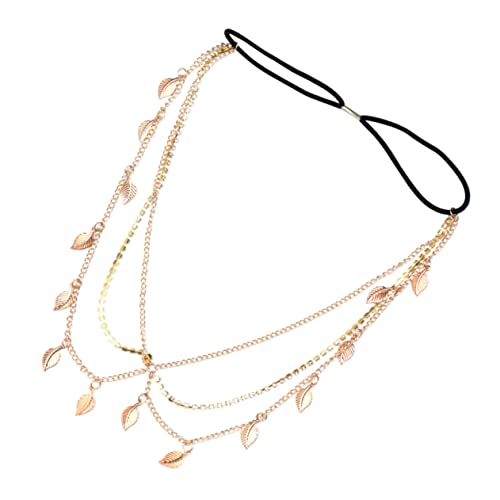 Mikinona Kopfkette Aus Legierung Mit Strass Und Blättern Ketten-stirnband Für Frauen Stirnkette Als Haarband Für Party Oder Hochzeit von Mikinona