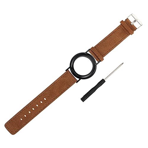 Mikinona Locator Uhrengehäuse Aus Echtem Leder Kompatibel Mit Airtag Mit Erhöhtem Für Schutz Vor Stößen Verstellbares Und Atmungsaktives Armband Für Junge Mädchen von Mikinona