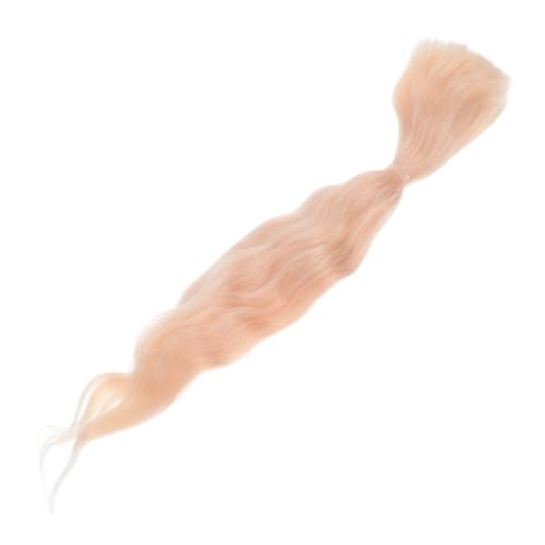 Mikinona Lockiges Puppenhaar in Gelbton Synthetische Haartressen Für Puppen Kostümperücken Und Bastelbedarf Leicht Anzubringende Perückenhaare Für Figuren Und Sammlerstücke von Mikinona