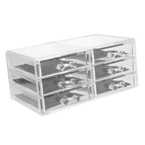 Mikinona Acryl Makeup Organizer Mit Kosmetik-Organizer Für Badezimmer Und Schreibtisch Transparenter Aufbewahrungskasten Für Make-up Und Accessoires von Mikinona