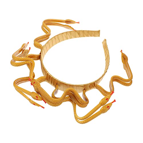 Mikinona Medusa Schlangenkopf Stirnband Party Cosplay Stirnband Halloween Kopfbedeckung Schlangenkopf von Mikinona