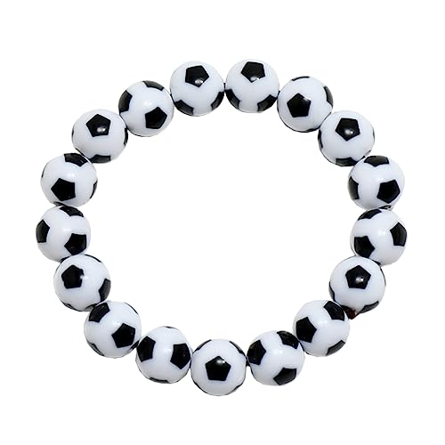 Mikinona Minimalistisches Fußballperlen Armband für Herren Handgefertigt Modisches Sport Accessoire Stylisches für Fußballfans Passend zu Verschiedenen Outfits von Mikinona