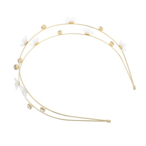 Mikinona Modernes Damen Stirnband mit Doppeltem Metall Design Süße Strass Haarschmuck Accessoire für Alltag Festivals und Brautmode Vielseitiges Kopfstück von Mikinona