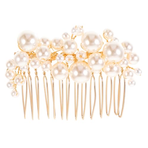 Mikinona Frauen Haarnadeln französische haarspangen brautseitenkämme goldenes Haar hochzeitshaar schmuck wedding hair accessories Tiara Haarschmuck Kamm Handbuch Kopfbedeckung Zubehör Damen von Mikinona