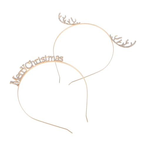 Mikinona 2stücke Weihnachts-haarreif Mit Strass Für Damen Schneeflocken-haarband-dekoration Für Festliche Anlässe Teiligem Für Partys Und Feiertage von Mikinona