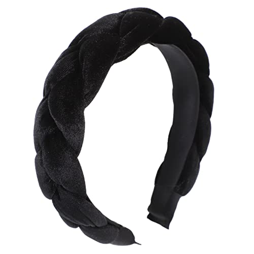 Mikinona Damen Stirnband Aus Tuch Einzigartiges Haarband Für Frauen Mädchen Schwarz Mode Haarreif Haar-accessoires von Mikinona