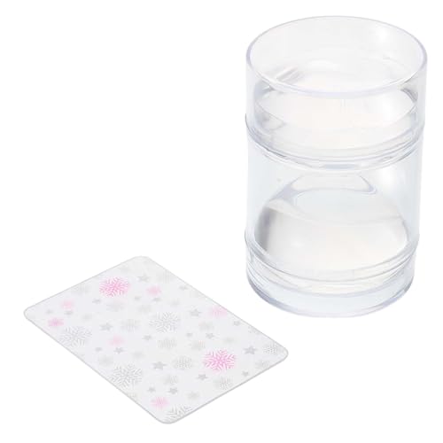 Mikinona Nagelplatte Nagelstempel Jelly-set French Tip Nagelstempel Stamping Polish Transfer Vorlagen Nail Art Stamper Mit Platten-set von Mikinona