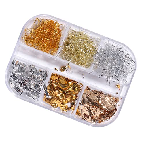 Mikinona Nail Art Folie Glitzer Pailletten 2 Boxen Maniküre Sticker Kit Für Den Persönlichen Gebrauch von Mikinona