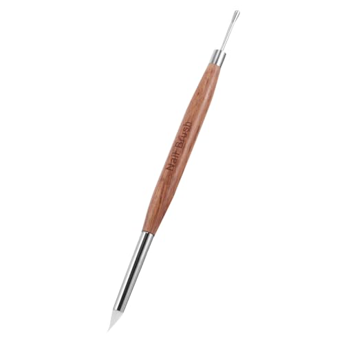 Mikinona Nail Art Sculpting Pen: Doppelseitiger Nail Art Gel Polish Liner Designpinsel Zum Zeichnen Und Malen, Kleiner Detailstift, Hellbraun von Mikinona