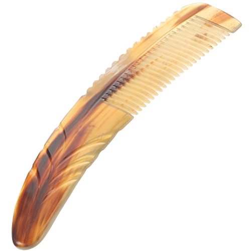 Mikinona Natürliches Horn Kamm Ergonomisch Geformt und Robust Wellenförmiges Rutschfestes Design Handgefertigt für Haarschneide und Stylingzwecke Geeignet für Männer und von Mikinona