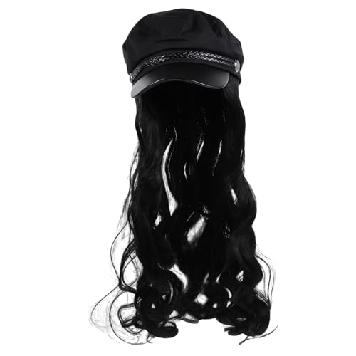 Mikinona Perücken Für Damen Hut-perücke Langes Lockiges Design Natürlich Wie Echtes Haar Einfach Zu Waschen Und Pflegen Für Halloween Konzerte Karneval Und Mehr von Mikinona
