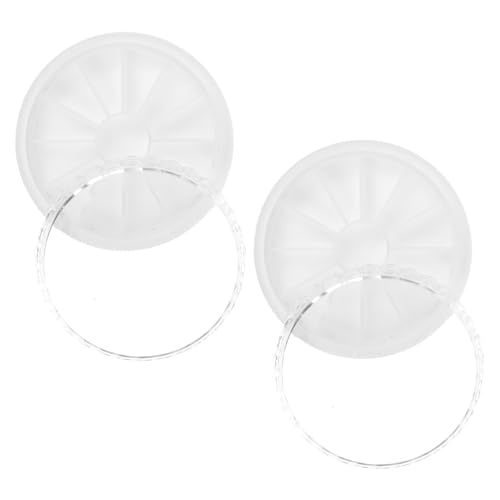 Mikinona 2Stücke Nagel Strass Aufbewahrungsbox 12 Fächer Nagelkunst Zubehör Organizer für Maniküre Transparent mit Deckel von Mikinona