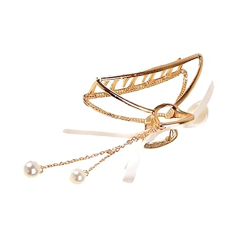 Mikinona Tassel Haarklammer Für Damen Haarspange Mit Perlenschleife Und Quasten Für Haartypen Stilvolle Haaraccessoires Für Alltag Und Besondere Anlässe von Mikinona